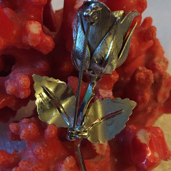 Vintage Giovanni rose brooch - Picture 3 of 7